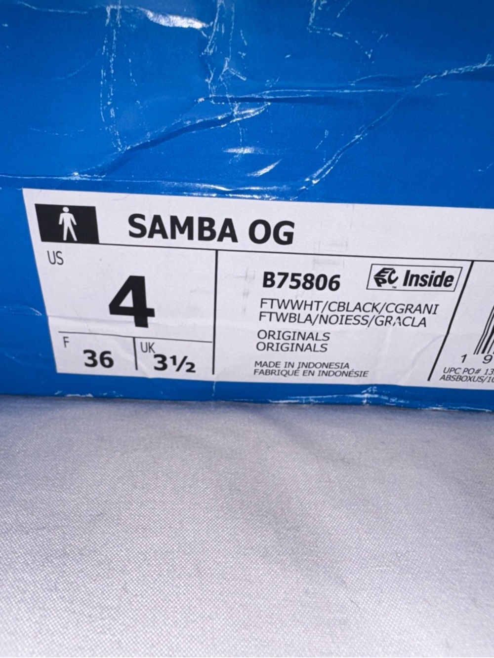 Adidas Samba OG Sneakers Women’s Size 5.5/Men’s Size 4 in White and Black. NWT - Picture 5 of 5